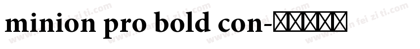 minion pro bold con字体转换